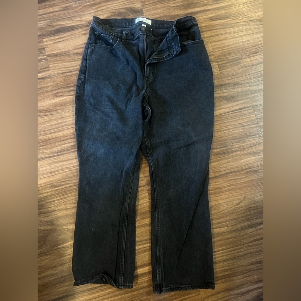 Abercrombie & Fitch Dark Denim Wide Leg Jeans